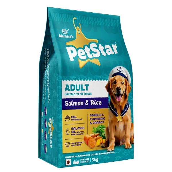 5 Mankind Petstar Salmon & Rice Dog Dry Food